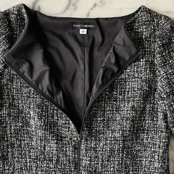 Franco Mirabelli Tweed Dress with 3/4 Sleeves - Picture 5 of 15